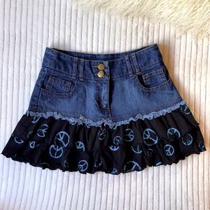 Half denim skirt - Size 8 (girls).